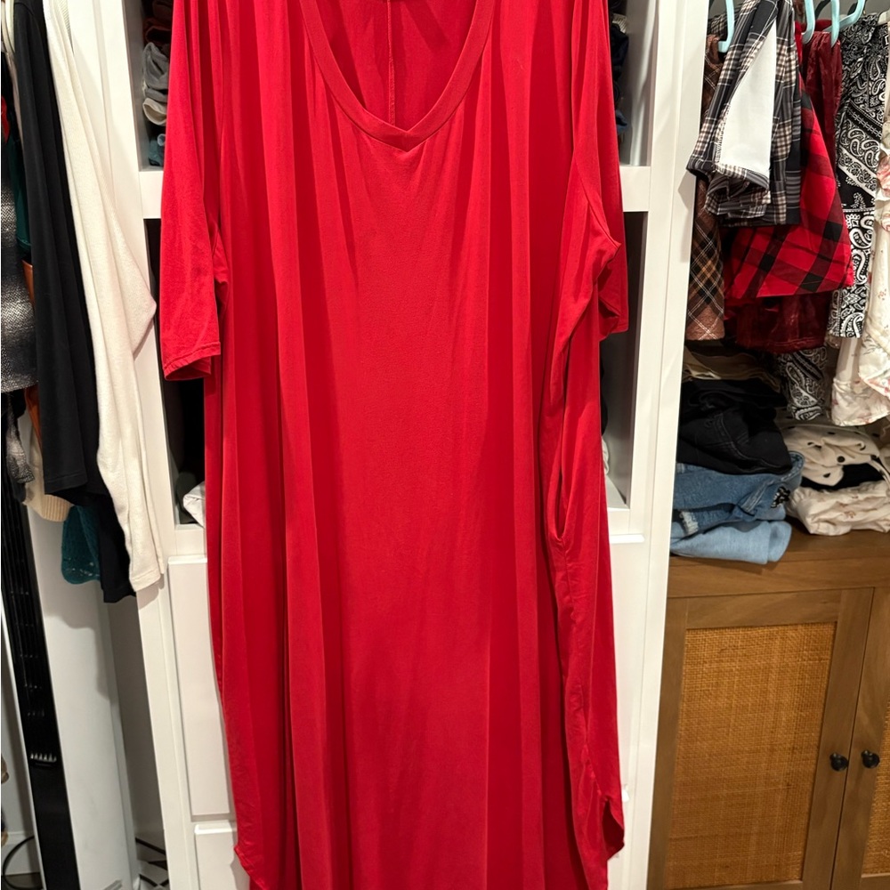 Vibrant Red Maxi Dress